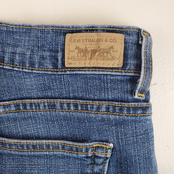 Vintage Levis 515 Womens Bootcut Jeans 8 Long 34" Inseam Blue Denim Mid Rise Y2K - Picture 9 of 11